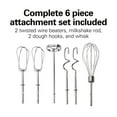 thumbnail image 2 of Hamilton Beach Electric Hand Mixer with Snap-On Case, Twisted Wire Beaters, Milkshake Rod, Dough Hook, Whisk, 6-Speed, Black, 2 of 9