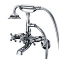 thumbnail image 1 of Sumerain Clawfoot Tub Faucet,3-Inch to 9-Inch Wall Mount Tub Faucets with Hand Shower Chrome Finish, 1 of 4
