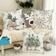 thumbnail image 2 of 4-Pack Christmas Pillow Covers, 18x18 Inch Snowflake Design for Winter Decor, Holiday Pillowcase Set for Couch, Sofa and Home Decoration Multicolor, 2 of 6