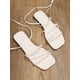 thumbnail image 3 of Vacation Outdoors Lace Up Flat Sandals for Women, Multi Strap Plain Artificial Leather Strappy Sandals, 3 of 4