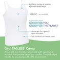 thumbnail image 2 of Hanes Ultimate EcoSmart 4-Pack Girls' White Cami Color: White Size: X LARGE, 2 of 3
