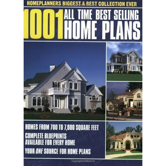Pre-Owned 1001 All-Time Best-Selling Home Plans (Paperback) 1881955672 9781881955672