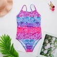 thumbnail image 5 of Girls Swimsuits Bathing Suit One Piece Swimwear 3D Printed Halter Sunsuit with Ruffle Tulle Frill 3-10T, 5 of 8