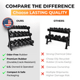 thumbnail image 4 of StrengthUSA 5-50 LBS Rubber Hex Dumbbell Set with Rack, 10 Pair, 550 lbs, Weight Set for Home Gym, Strength Training, Fitness Center Equipment, 4 of 8