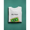 thumbnail image 3 of My Music Retro Cassette. Sweatshirt Men -Image by Shutterstock, Male 5X-Large, 3 of 4
