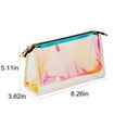 thumbnail image 3 of Giunmcul Online Shopping Cosmetic Bags PVC Transparent Zippered Toiletry Bag with Handle Strap Portable Clear Makeup Bag Pouch for Bathroom, Vacation and Organizing, 3 of 5
