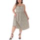 thumbnail image 4 of Vestidos casuales florales de tirantes ajustables para mujeres de tallas grandes Agnes Orinda 4X beige, 4 of 6