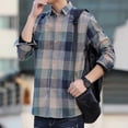 thumbnail image 6 of Tsivenald Men's Long Sleeve Flannel Shirts Jacket Fashion Plaid Jackets Casual Button Down Shirt with Pockets, 6 of 9