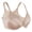 Beige, variant on Women's Front Closure Posture Bra Underwire Unpadded Back Support Everyday Full Coverage Plus Size,38DD