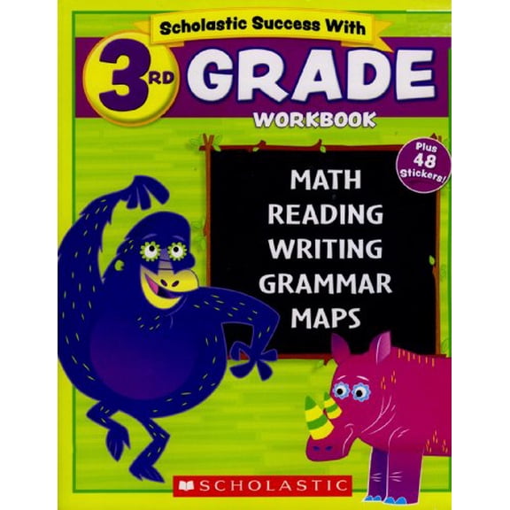 Pre-Owned Scholastic - 3rd GRADE Workbook with Motivational Stickers (Paperback) 054560575X 9780545605755