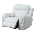 thumbnail image 2 of 34" x 43" Blanche White Modern Style Power Recliner, 2 of 5