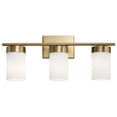 thumbnail image 4 of 3 Light Vanity Light in Art Deco Style-10 inches Tall and 24 inches Wide-Polished Nickel Finish Bailey Street Home 147-Bel-4436068, 4 of 10