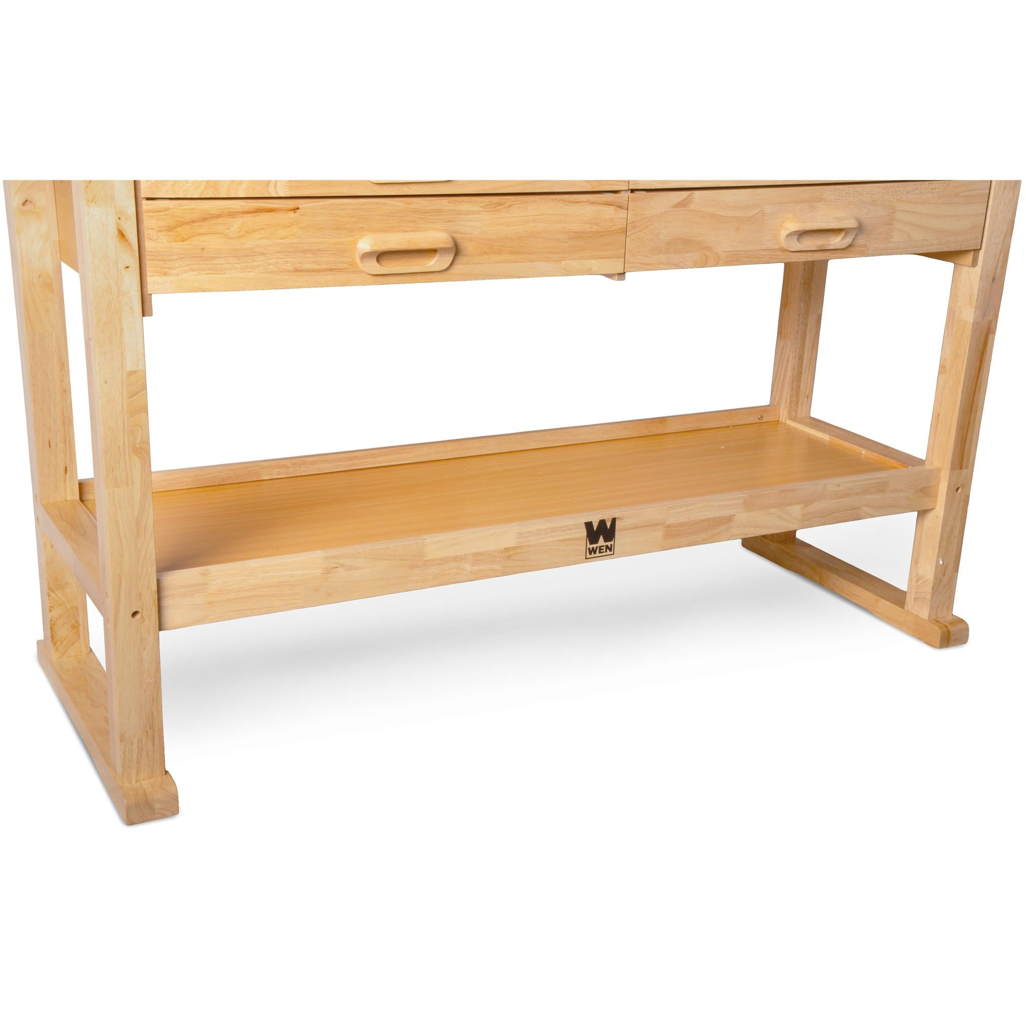 WEN 60-Inch Hardwood Workbench with Four Drawers and Onboard Vise (WB6020)