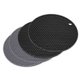 thumbnail image 1 of Microondas Estera 4uds, Silicona Salvamanteles Estera Soporte Olla para Calientes Ollas y Sartenes, Estera, Tetera Posavasos, Mesa Térmicas Almohadillas-Oscuro Gris+Negro, 1 of 5