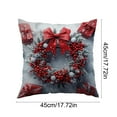 thumbnail image 5 of Christmas Decorative Pillow Covers 18x18" for Holiday Party Supplies Christmas Decorative Pillow Cases with Soft Fabric Hidden Zipper, 5 of 7