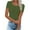 Army Green, variant on Kovlvoll Plus Size Tops for Women Summer Crew Neck Short Sleeve Shirts Slim Fitted Comfy Solid Color Tees Top