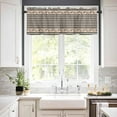 thumbnail image 3 of Kitchen Curtains Valance and Tiers 3 Piece Set, Country Star Berry Black Buffalo Plaid Short Window Treatments Rod Pocket Tier and Valance for Cafe Laundry Room Bathroom Decor 24-Inch Tier Set, 3 of 6