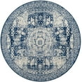thumbnail image 5 of Unique Loom Bromley Collection Area Rug - Wells (8' Round Ivory and Blue/Ivory), 5 of 6