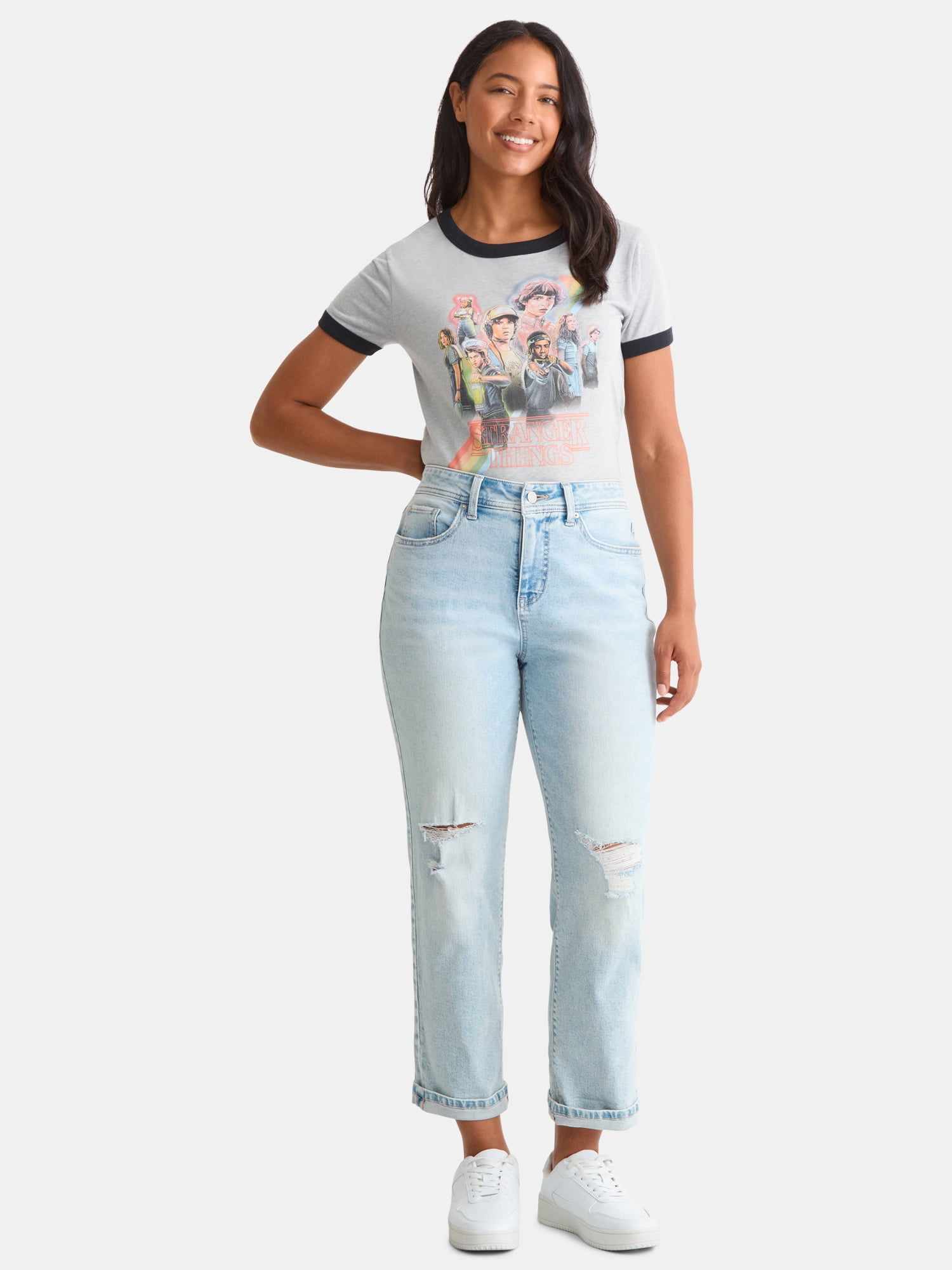 Netflix Stranger Things Women's Graphic Tee with Short Sleeves, Sizes XXS-XXL