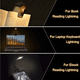 thumbnail image 5 of Luz de libro de marcador, luces de lectura con Clip para libros en la cama, niveles de brillo, luz suave fácil para los ojos, luz de lectura LED Adepaton 2035108, 5 of 8