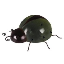 SDJMa Metal Ladybug Garden Decorations ,Garden Beetle Art Outdoor Garden Backyard Decoration 3.9*3.9 Inches
