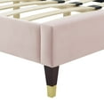 thumbnail image 5 of Modway Current Performance Velvet Twin Platform Bed in Pink, 5 of 10