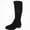 Black, variant on WAVSUF Women's Mid Calf Suede Boots Soft Sole Round Toe Wide Width Winter Daily Chunky Boots Black 6