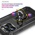 thumbnail image 5 of [PST] iPhone 16 Pro Ring Case, Anti-Drop Hybrid Magnetic Hard Kickstand Case Cover with Ring Stand, 5 of 5