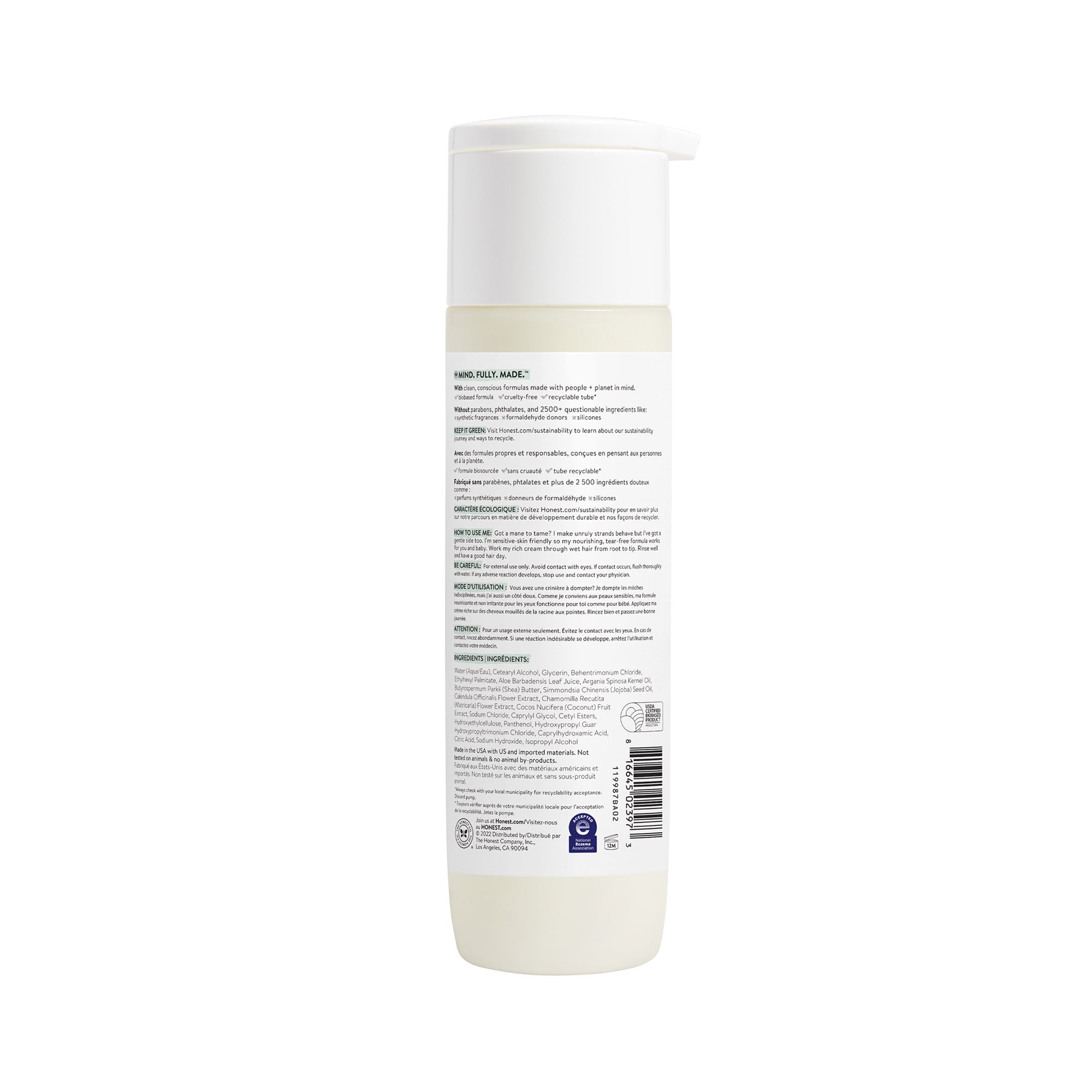 (2 pack) The Honest Company Conditioner Fragrance Free Sensitive 10 fl oz