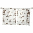 thumbnail image 3 of Vintage Western Sheer Curtains 54 Inches Length 2 Panels Set, Window Sheer Curtains for Living Room/Bedroom, Retro Art Horse Cowboy Farmhouse Light Filtering Rod Pocket Curtain 52'' x 54'' x 2, 3 of 7