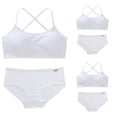 thumbnail image 2 of LYMAYTER Girls Comfort Wirefree Training Bras Seamless Cami Bralette And Underwear Set, 2 of 8