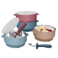 thumbnail image 4 of Baby Feeding Dinnerware Set, Suction Anti-drop,Suitable for Infants Toddlers, Have 5 Pieces Red Stainless Steel Bowl With Silicone Fork Spoon Lid, 4 of 4