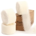 thumbnail image 1 of Cinta Ribbli Ivory de 2,54 cm x 3 rollos en total de seda de chifón de 21,95 m, 1 of 4