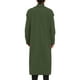 thumbnail image 3 of Abrigo de invierno para hombres Inspire Chic, abrigo de doble botonadura con solapa de muesca, color sólido, verde oliva, 3 of 7