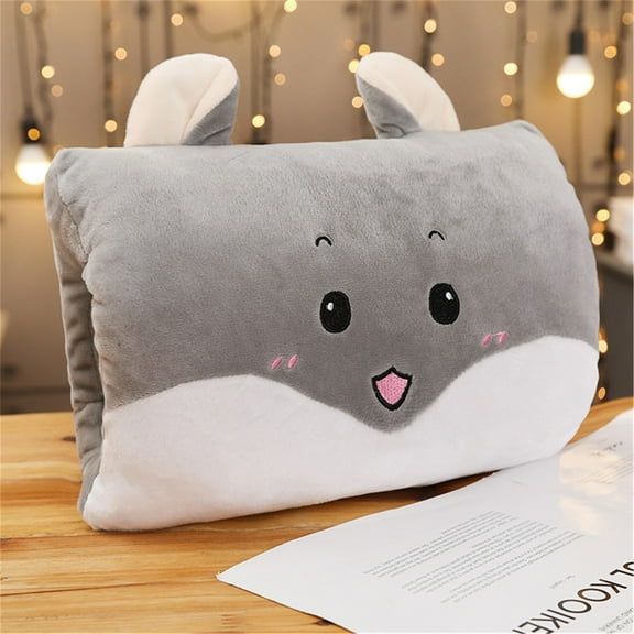 Dongrere 2-in-1 Plush Hand Warmer & Pillow: Soft Winter Warmer for Home, Office, and Travel
