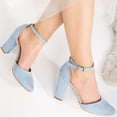 thumbnail image 3 of Gisele - Tacones de novia de ante azul bebé azul cielo 7.5, 3 of 5