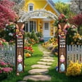 thumbnail image 6 of Happy Easter He Is Risen Porch Sign Banner Easter Party Hanging Banner Decorations for Home Wall Front Door Decor Easter Party Supplies 71x12in, 6 of 8