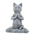 thumbnail image 4 of HOMEMAXS Cat Figurines Praying Cat Statue Home Decor Fitness 11x8.5cm Grey, 4 of 8