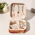 thumbnail image 6 of Starfish Travel Portable Square Jewelry Box Organizer for Rings, Earrings, Necklaces, Bracelets for Girls and Women, 6 of 6