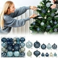 thumbnail image 3 of Mecorevxz 48Pcs 4/6/8cm Christmas Ornaments Set, Painted Irregular Metallic Plastic Christmas Hanging Balls Pendants Suitable for Xmas Tree Decor,Christmas Gifts(F), 3 of 8