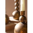 thumbnail image 2 of Set Of Three Antique Brass Taper Candle Holders, 2 of 2