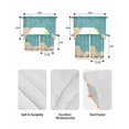 thumbnail image 6 of Teal Blue Sky Kitchen Curtains Sets 24 Inch Length with Valance, Vintage Modern Clouds Landscape Swag Valances and Tiers Curtain Set Drapes Swag Curtains for Living Room, Bathroom, Bedroom, Cafe, 6 of 6