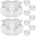 thumbnail image 1 of Miangastore 10 Pcs Bol de Poisson Rouge pour Maison de Poupée, Miniatures de Réservoir de Poisson Vides, Accessoires de Modèle pour Maison de Poupée, Ornements de Bureau, 1 of 9