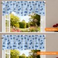 thumbnail image 5 of Blue Blueberry Tie Up Valance Curtains for Windows, Kitchen Curtains Window Treatments, Checkered Fruits Farmhouse Art Short Window Shades Valances for Bedroom Bathroom Cafe 42"x12", 5 of 8