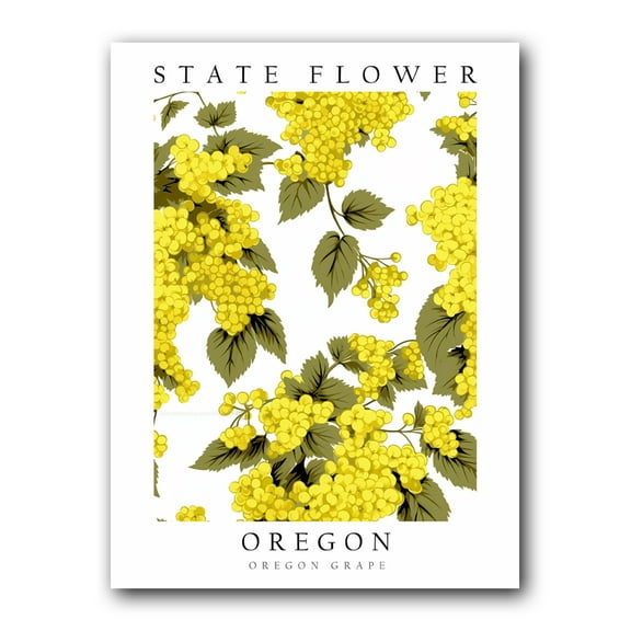 Oregon Grape, Oregon State Flower, Poster Print, Wall Décor