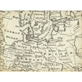 thumbnail image 2 of Jeffreys, T. 24x19 White Modern Wood Framed Museum Art Print Titled - Map of Europe Grid V, 2 of 4