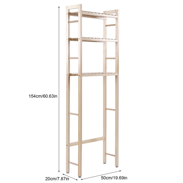 Organizador de Almacenamiento de Baño ANGGREK Estante de Madera para Inodoro Color Madera
