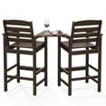 thumbnail image 2 of LOYALICE Balcony Chair Set of 2, Outdoor Adirondack Barstools with Connecting Tray, Coffee, 2 of 9