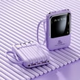 thumbnail image 2 of Bdday Large Screen Digital Display Portable Power Bank 5000mAh With Integrated Charging Cable And Convenient Lanyard Attachment, 2 of 9