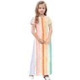 thumbnail image 4 of BFHHYA Girls Short Sleeve Maxi Dress Teens Fashion Print Loose Flowy Dress Summer Beach Boho Tshirt with Pockets Size 4-14 Y, 4 of 8